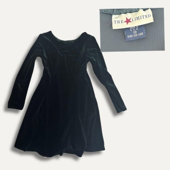 Vintage The Limited Velvet Dress – Size 12 - Picture 3 of 3